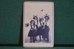 Фотография "Дочери Императора Николая II". Левицкий. Копия на твёрдом паспарту