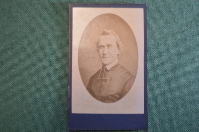 Фотография старинная "Мужчина священник". Aug Glassons. Аахен, Aachen. 