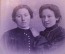 Фотография старинная "Две женщины в темном". Visit Portrait. 