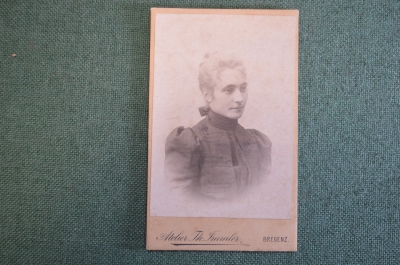 Фотография старинная "Девушка со светлыми волосами". Immler. Bregenz.