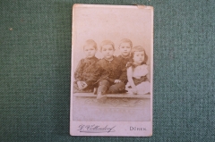 Фотография старинная "Дети, четыре ребенка". Vollendorf. Duren, Дюрен. 