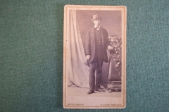 Фотография старинная "Юноша в костюме тройке". Фот. Абрагамсона. Санкт-Петербург.