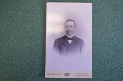 Фотография старинная "Мужчина в костюме". Dietrich & Witte. Chemnitz. 
