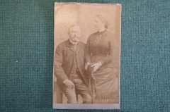 Фотография старинная "Пожилая семейная пара". Carl Westendorf. Кельн, Coelin.