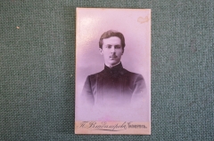 Фотография старинная "Молодой мужчина с усиками". Владимиров, Таганрог.