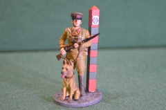 Солдатик оловянный "Сержант Пограничных войска НКВД со служебной собакой". Деагостини. Deagostini.