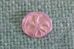 Монета полушка Птичка. Серебро. Иван Грозный. aUNC.