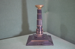 Композиция настольная "Куликово поле". Переделка под лампу. Карболит. СССР.