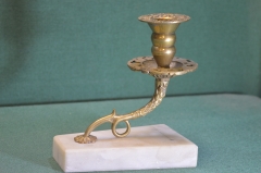 Светильник настенный бра подсвечник. Натуральный камень. Латунь. СССР.