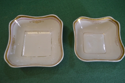 Салатник плошка фарфоровая. 2 шт. одним лотом. Фарфор. Вербилки. СССР.