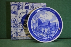 Тарелка настенная "1986 год". Серия Памятники Северная Фрисландия. Фарфор, Dawartz. Millhouse Дания.