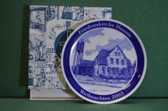 Тарелка настенная "2003 год". Серия Памятники Северная Фрисландия. Фарфор, Dawartz. Millhouse Дания.