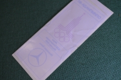 Наклейка на автомобиль. Мерседес-Бенц, Mercedes. Олимпиада-80, Игры XXII Олимпиады. 