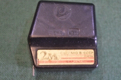 Рулетка инструмент. 2 метра. Карболит. Клеймо. Цена. СССР.