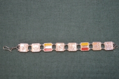 Браслет "Военная полиция". Герб. Металл. Эмаль. Винтаж. Клеймо. Венесуэла.