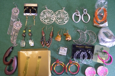 Бижутерия. Серьги, сережки. Женские украшения. Сборный лот. #2