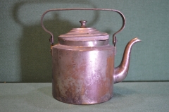 Чайник старинный, металл. Госпромцветмет. ВСНХ СССР. Завод в Кольчугине. Ранние Советы.