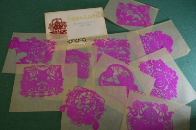 Аппликация из бумаги, набор с конвертом (10 штук). Китай. #3
