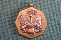 Медаль "За военные достижения, For military achievement", без ленты. США. Пушки, флаги, 1775.