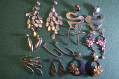 Бижутерия, женские украшения. Серьги, сережки. Сборный лот. #3