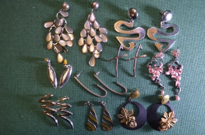 Бижутерия, женские украшения. Серьги, сережки. Сборный лот. #3