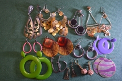 Бижутерия, женские украшения. Серьги, сережки. Сборный лот. #4