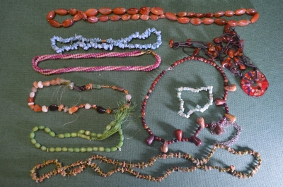 Бижутерия, женские украшения. Бусы, разнобой. Сборный лот. #12