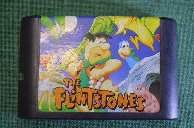 Картридж игра "The Flintstones". Sega. Игровая приставка Сега. Винтаж.