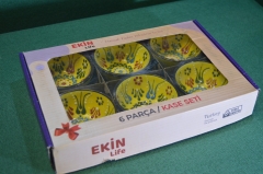 Пиалы розетки керамические. Набор 6 шт. в коробке. Керамика. Роспись. Турция.