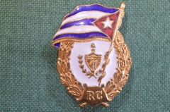 Знак, значок "Гвардия. Республика Куба". Тяжелый металл, эмали. Винт. Cuba.