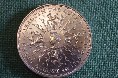 Монета 25 пенсов 1980 год, 4 августа. 80 лет королеве матери. Елизавета II, Великобритания.