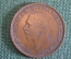 Монета 1 пенни 1928 год. One penny. Георг V, Великобритания.