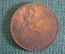 Монета 1 пенни 1928 год. One penny. Георг V, Великобритания.