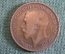 Монета 1 пенни 1919 год. One penny. Георг V, Великобритания. 