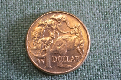 Монета 1 доллар 2000 год. One dollar. Кенгуру. Елизавета II, Австралия.