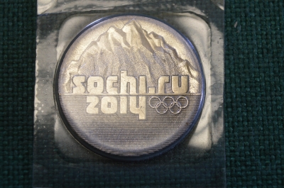 Монета 25 рублей. Сочи, Олимпиада 2014 года. РФ. Запайка