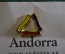 Знак, значок "Андорра, Andorra". Тяжелый металл, цанга. #Z3