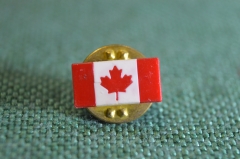Знак, значок "Канада, канадский флаг. Кленовый лист". Цанга #2. #Z3