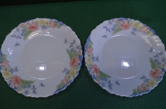 Тарелки с цветами (2 штуки). Arcopal, фарфор. Франция.