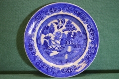 Тарелка с сюжетным рисунком. Willow, якорь. Швеция. Дефект.