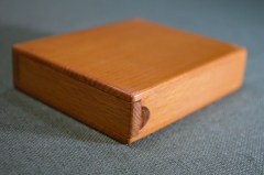 Портсигар сигаретница деревянная. Карельская береза. СССР.