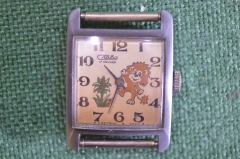 Часы наручные механические детские Слава Slava. Лев львенок. СССР.