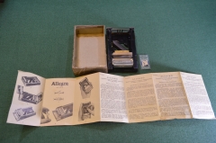 Машинка для заточки лезвий для безопасной бритвы. Allrgro. Инструкция. Швейцария. 1950е.