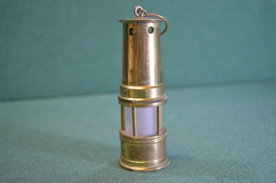 Ночник фонарь "Лампа шахтера". Латунь. Ручная работа. СССР.