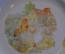 Тарелка фарфоровая детская "Птичий двор". Фарфор. Weisswasser. ГДР - СССР.  