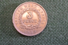 Монета 3 пенса 1938 года. Георг VI. Британская Западная Африка, British West Africa.