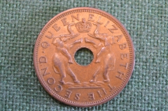 Монета 1 пенни 1961 года. Слоны. Елизавета II. Родезия и Ньясланд, Rhodesia and Nyasaland.