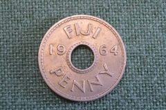 Монета 1 пенни 1964 года. Елизавета II. Фиджи, Fiji.