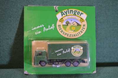 Машинка, модель. Грузовик, фургон. Пиво Auinger Реклама. Блистер. Китай по заказу, Германия