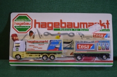 Машинка, модель. Грузовик, фура. Hagebaumarkt Реклама. Блистер. Китай по заказу, Германия